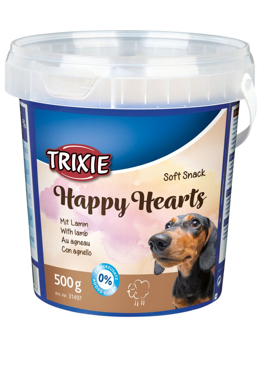 Ласощі — Happy Hearts ягнята з рисом, для собак, 500 г Trixie (279567530)