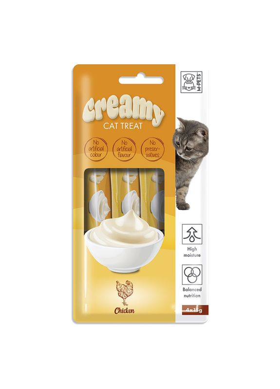 Лакомство Крем с курицей для кошек Creamy Cat treat Chicken 60 г (6953182743293) M-Pets (329521616)