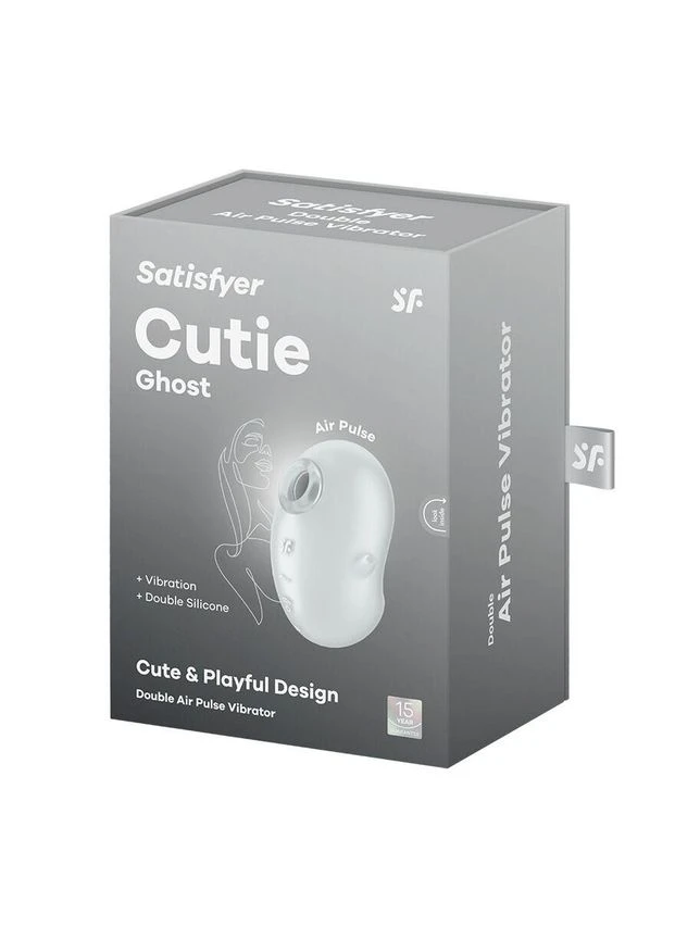 Вакуумний кліторальний стимулятор з вібрацією Cutie Ghost White Satisfyer (315014799)