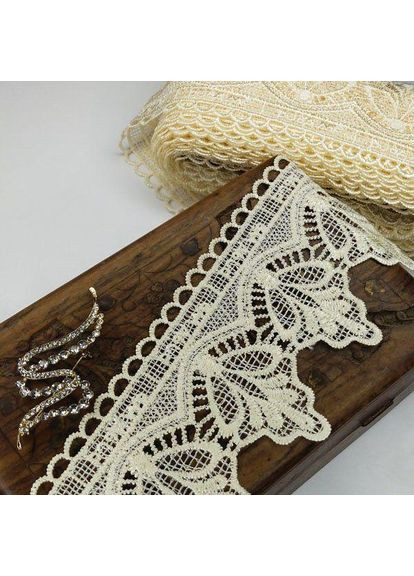 (1 метр) Кружево макраме 8 см цвет - молочный (02М-T1169-2) Plus-plus (352750073)