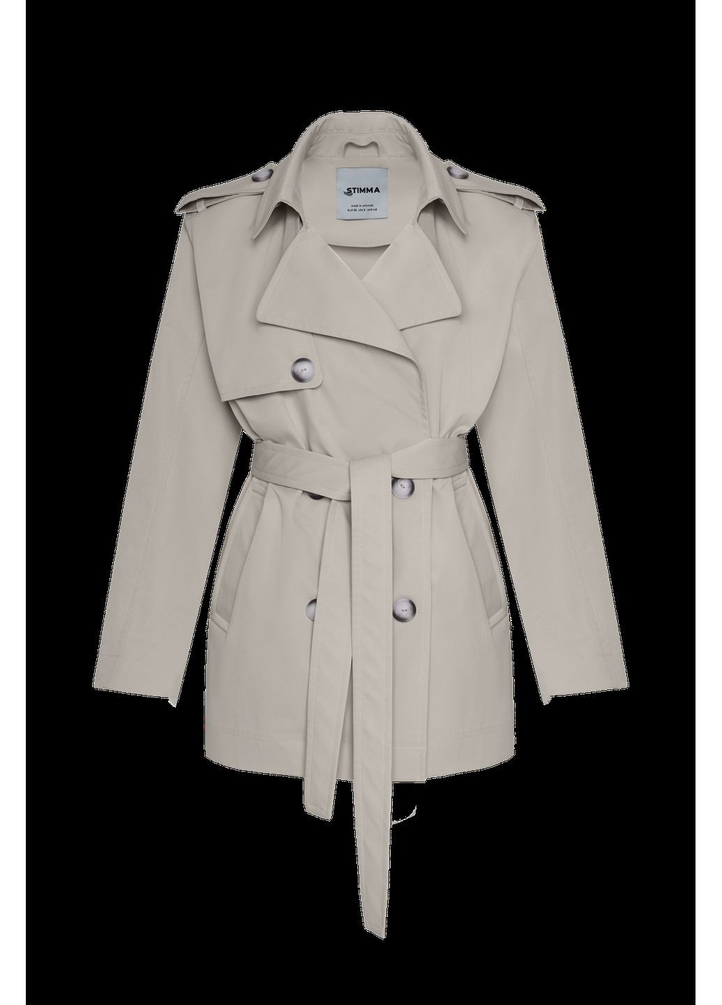 Оливкове демісезонне Жіночий тренч Енгрід 116858 Сіро Stimma