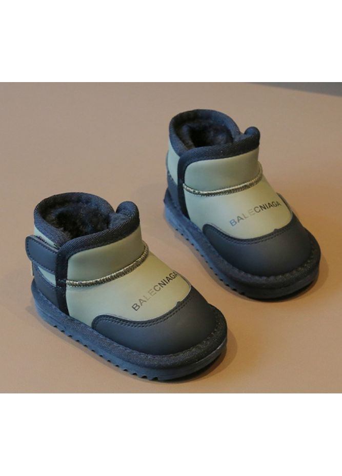 Черевики зимові дитячі з хутром Balencniaga хакі No Brand (370091676)