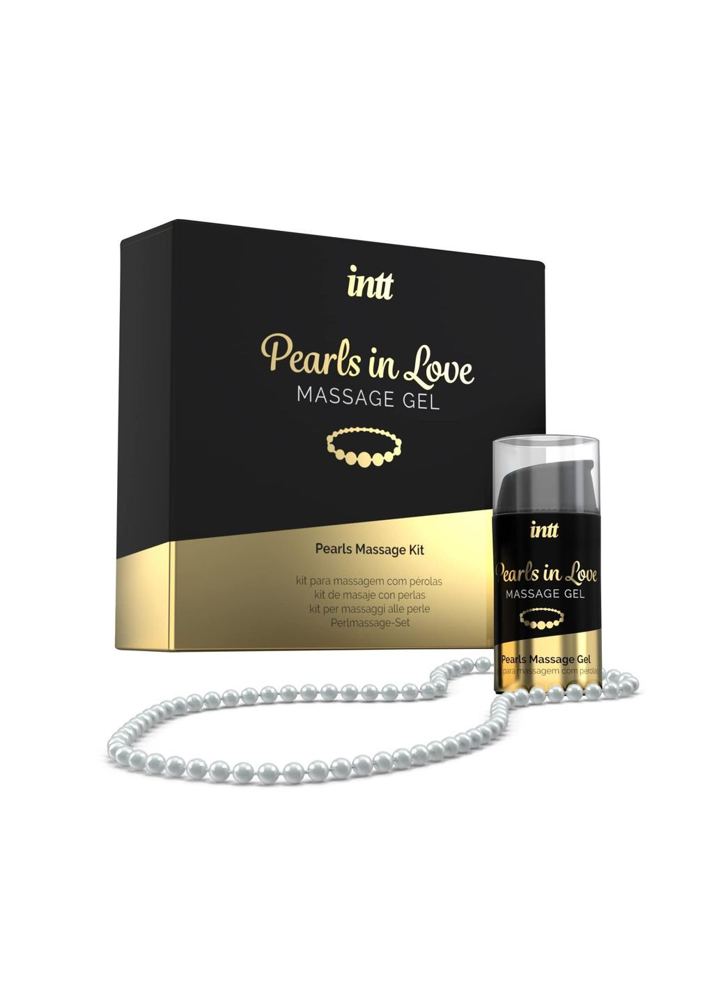 Набір для перлового масажу Pearls in Love: намисто та силіконовий масажний гель 15 мл - CherryLove Intt (282850281)