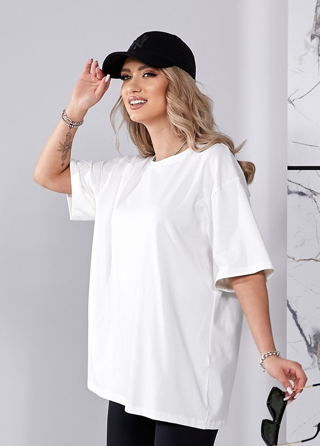 Оверсайз футболка женская No Brand - (322773671)