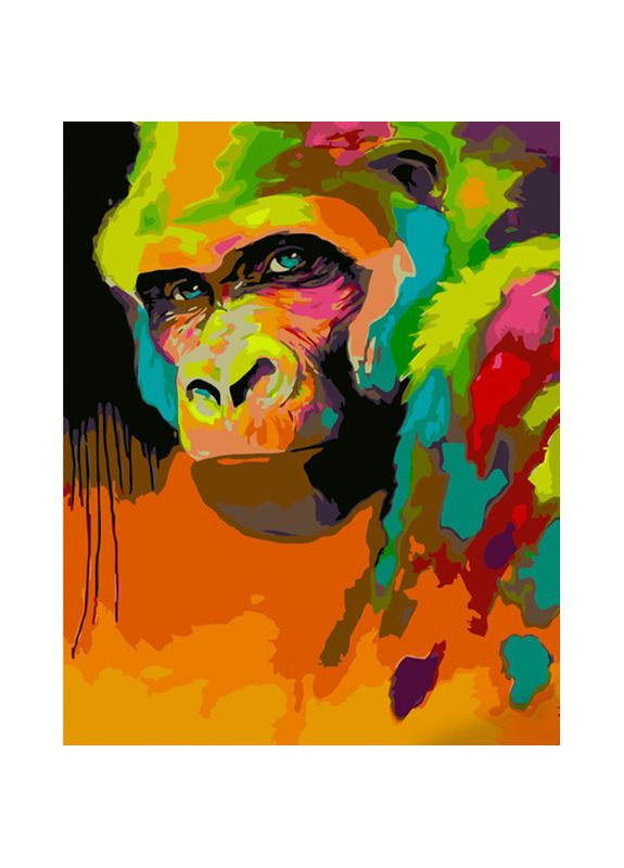 Картина по номерам ПРЕМИУМ Арт-обезьяна с лаком и размером 40х50 см (GS1500) Strateg (362500834)