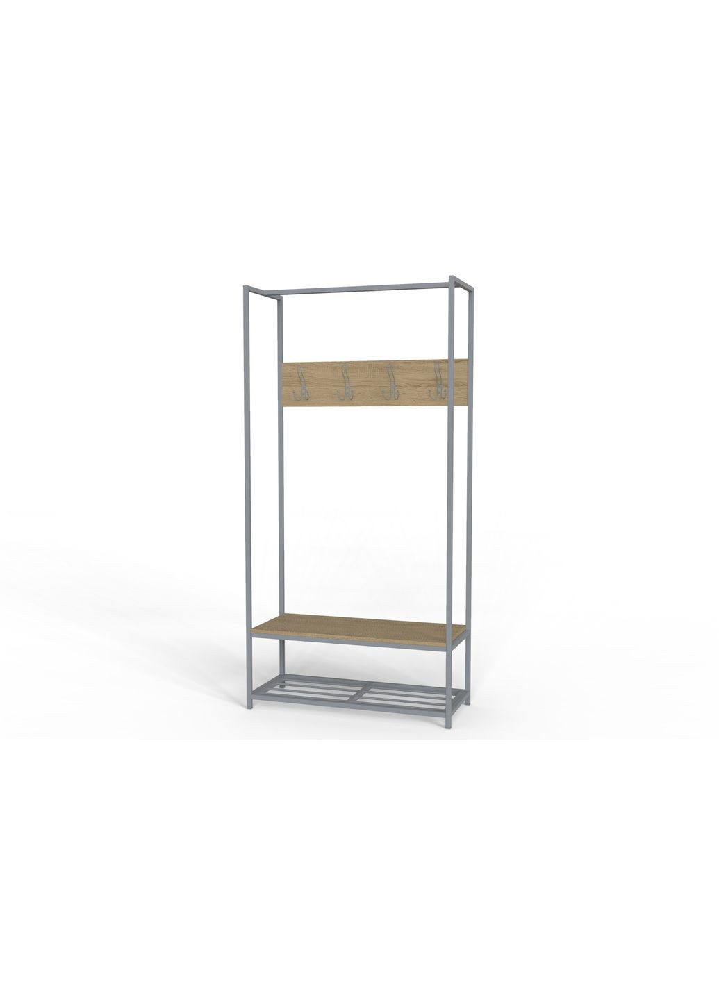 Вешалка напольная Трелис 13 180x90x38 серый ДСП 16мм (FRD-104340) Ferrum-decor (353501086)