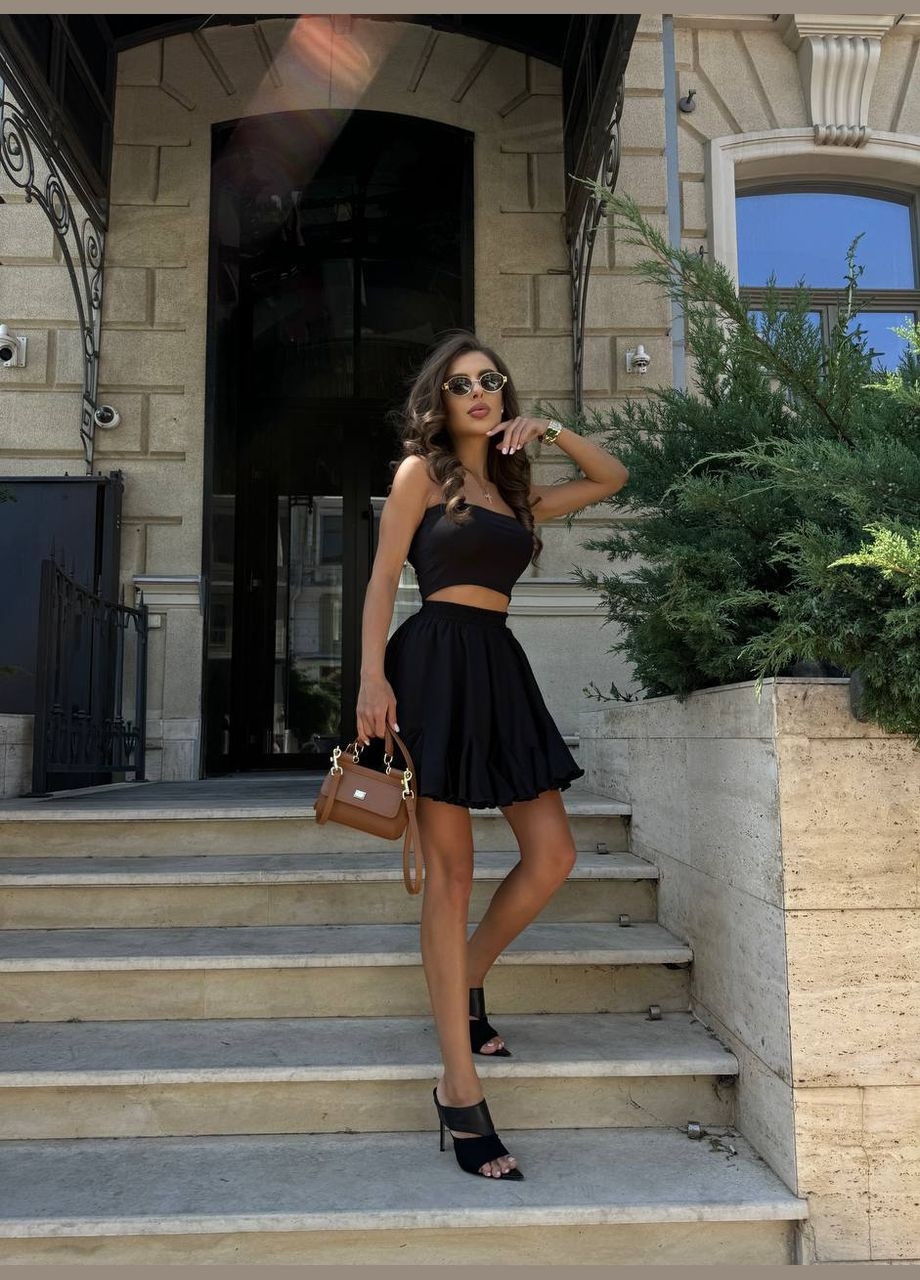 Жіноча спідниця міні з рюшами та на підкладці MonCher (346055324)