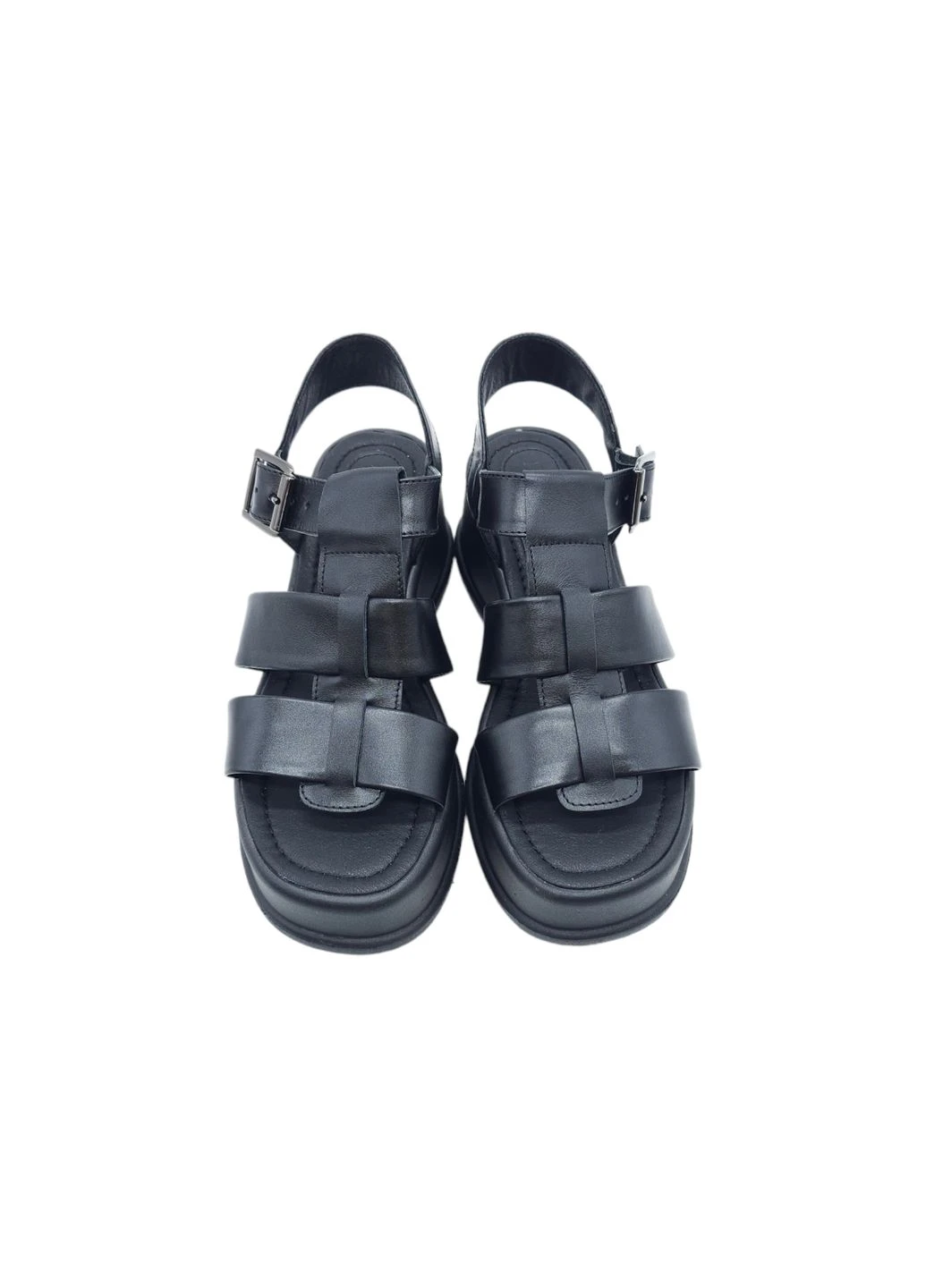 Черные женские босоножки черные кожаные fs-18-28 23,5 см (р) Foot Step