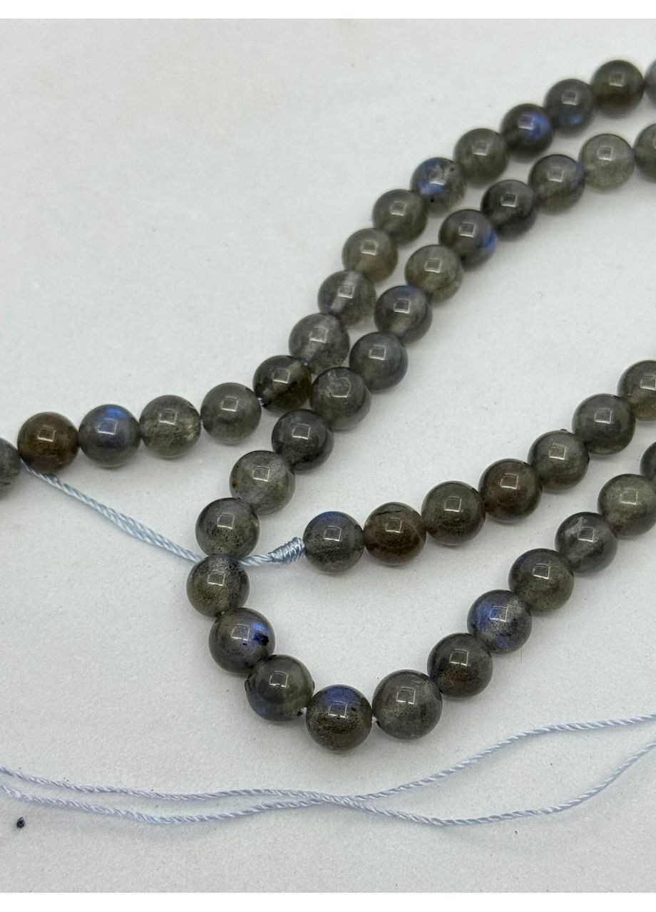 Лабрадорит на нити без застежки 6 мм 40 см Серый No Brand (372467947)
