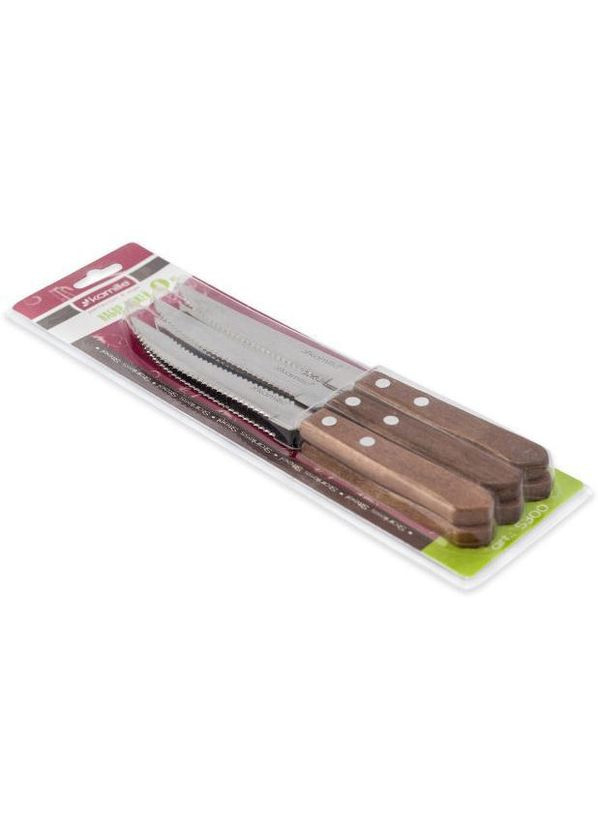 Набір 6 столових стейкових ножів Natural Treasure з дерев'яними ручками Kamille (306634134)