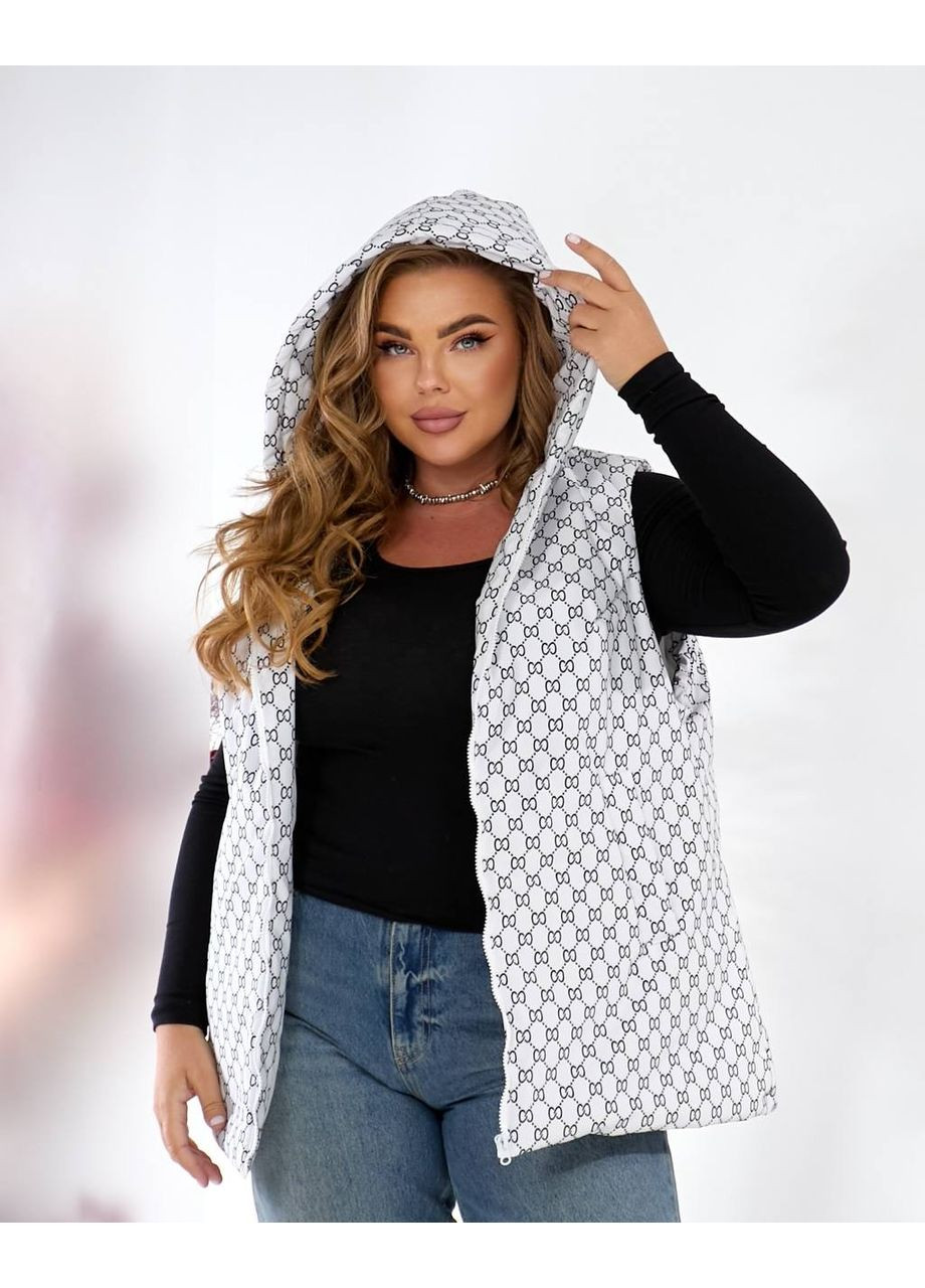 Женская утепленная жилетка с капюшоном из плащевки. Україна (361244987)