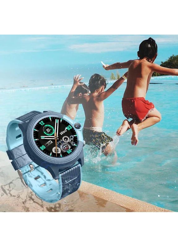 Дитячий розумий смарт годинник-телефон D36 з GPS та підтримкою 4G Чорний Lemfo (356112220)