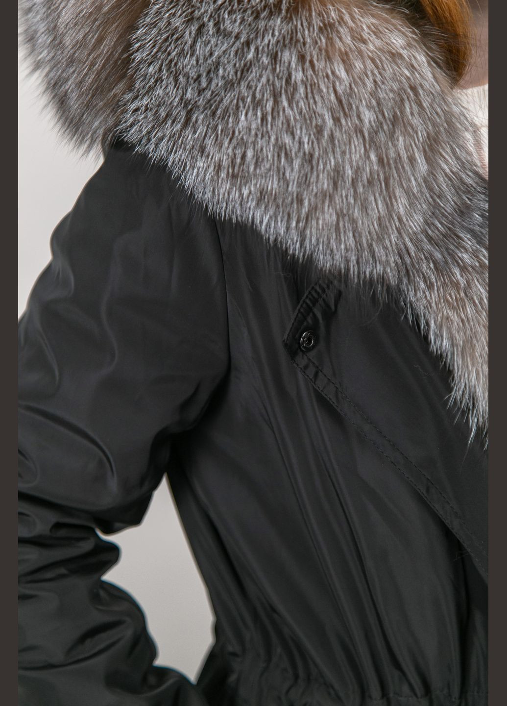 Парка женская черная с блюфростом Chicly Furs (290665109)