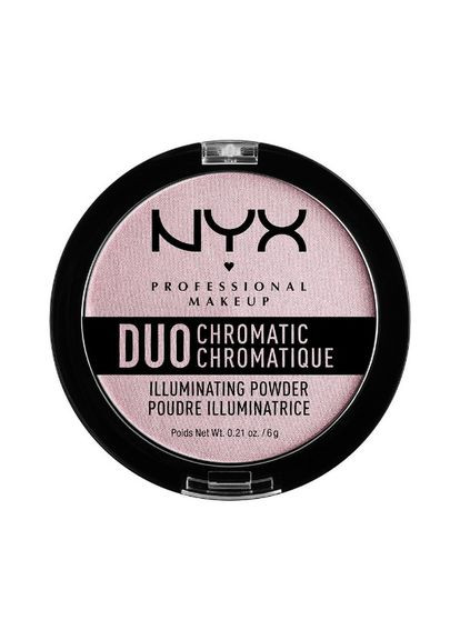 Пудрахайлайтер Duo Chromatic Illuminating Powder (6 г) LAVENDER-STEEL (dcip02) NYX Professional Makeup (279364286)