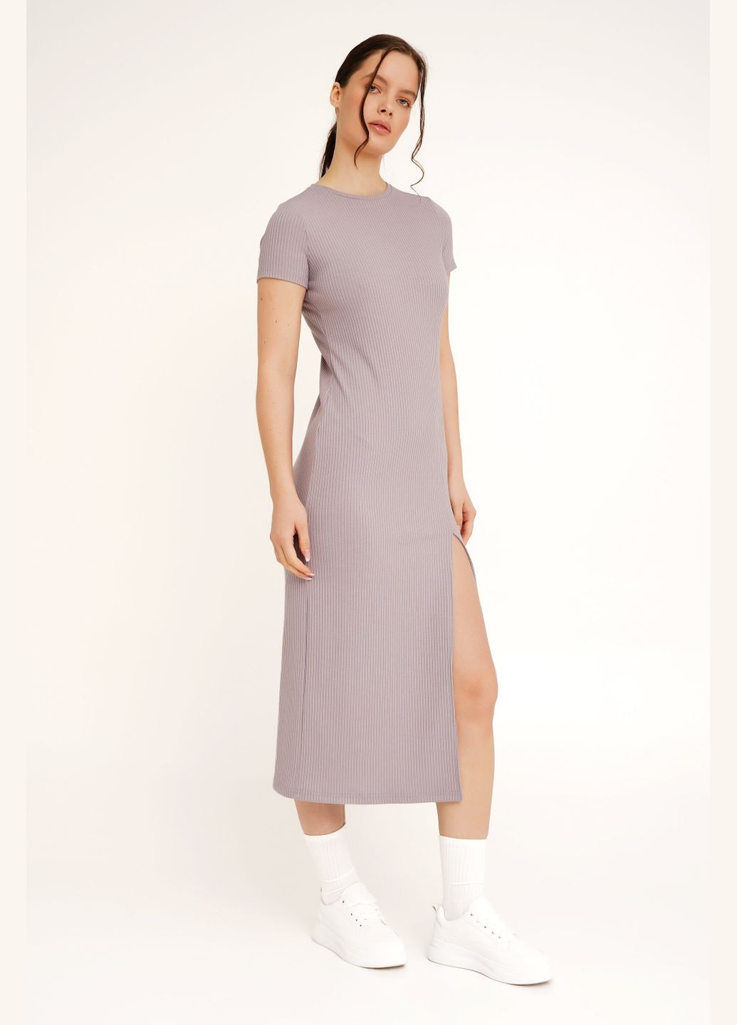 Сіра сукня жіноча wbc02371 shop (2000990447302) LAWA однотонна