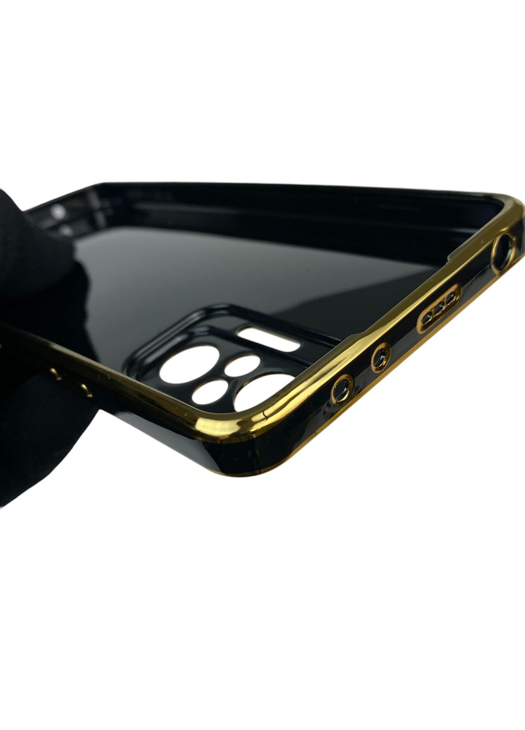 Чехол для Redmi Note 10 Pro 4G с кольцом MagSafe с золотой окантовкой на редми нот 10 про черный gs1 Xiaomi (366231346)