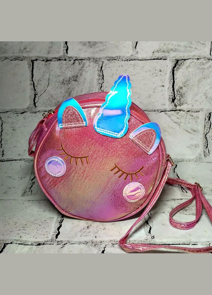 Сумочка дитяча для дівчинки Єдиноріг перламутрова Рожева No Brand (328446339)
