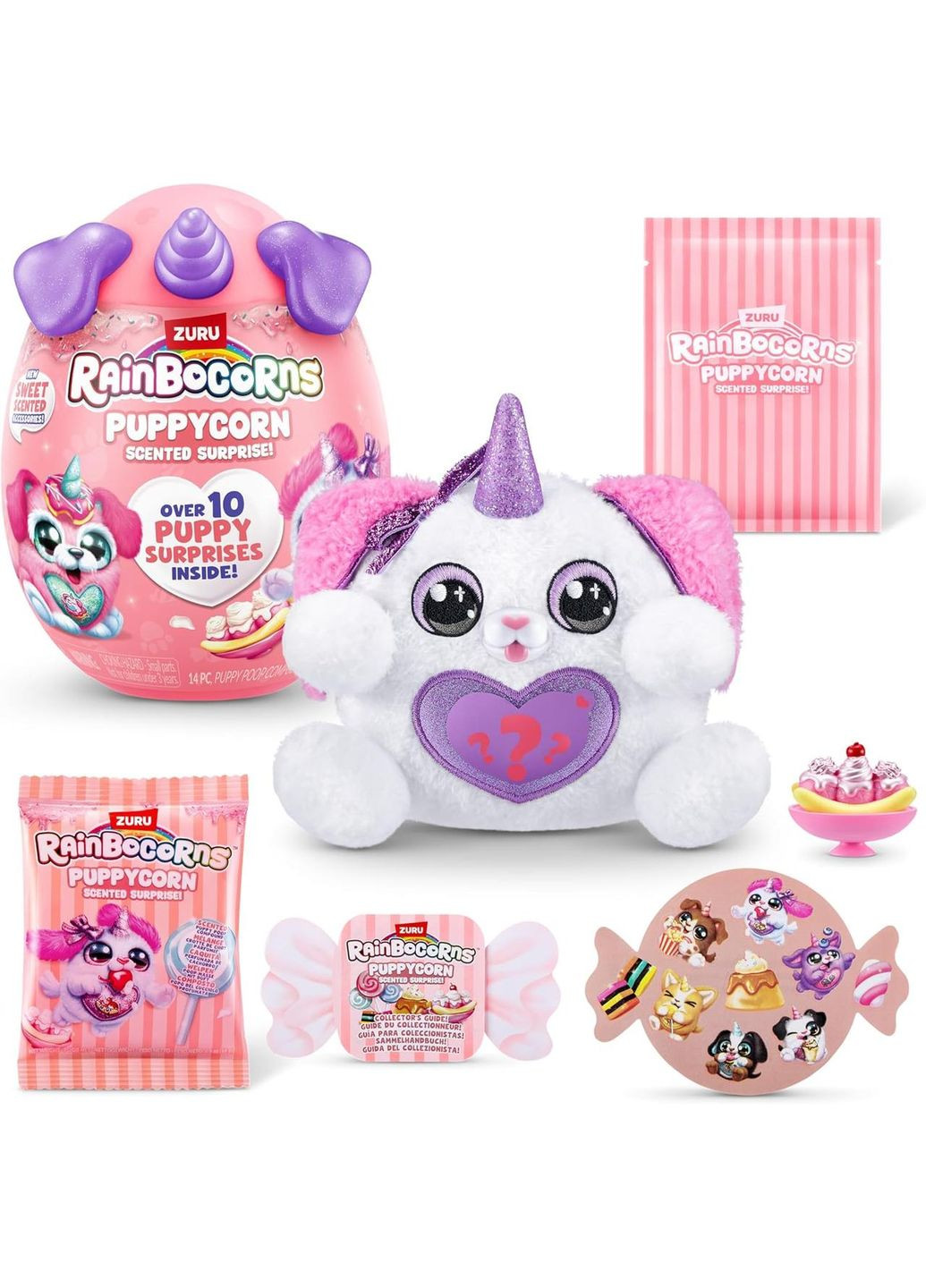 М'яка іграшка Рейнбокорнс Папікорн Пудель з ароматом Rainbocorns Puppycorn Poodle Scent Surprise Zuru (338426031)