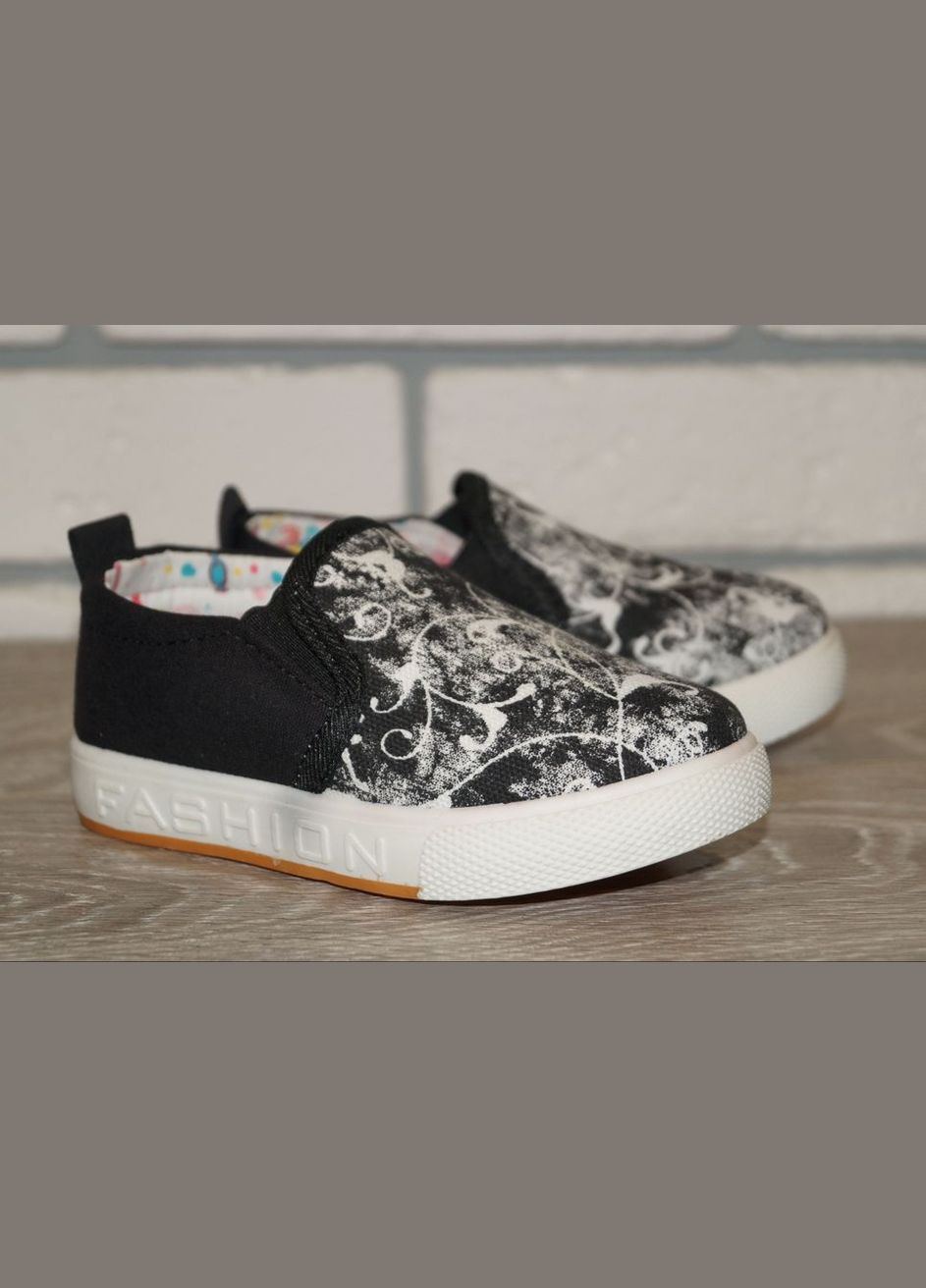 Сліпони для дівчинки чорно-білі С.Луч Fashion (298729096)