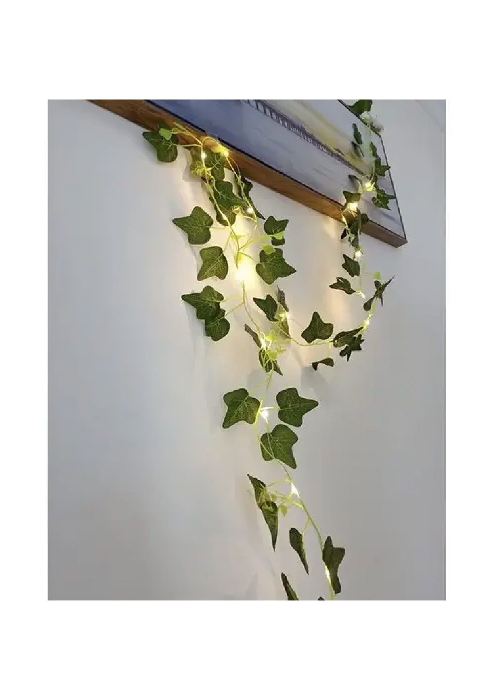 Искусственный плющ лоза гирлянда гибкая с подсветкой светодиодная на батарейках 25,2 м 960 листьев (478744-Prob) Unbranded (311280165)