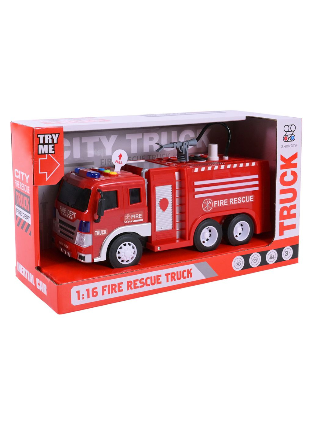 Игрушечная машинка Пожарный грузовик 1:16 с гидрантом (ZY227A) MFC (368718176)