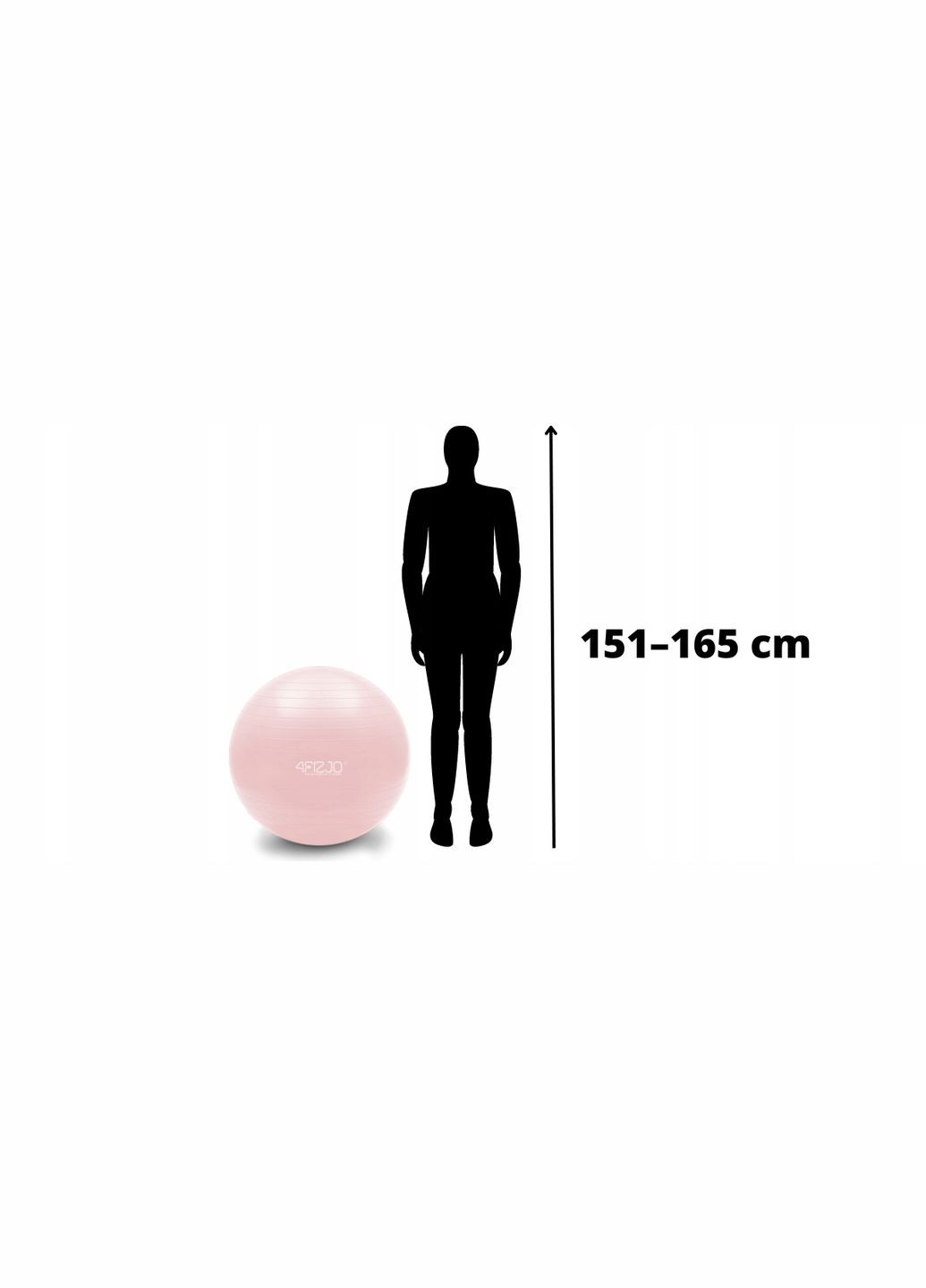 М'яч для фітнесу (фітбол) 65 см AntiBurst Pink 4FIZJO 4fj0401 (275095741)