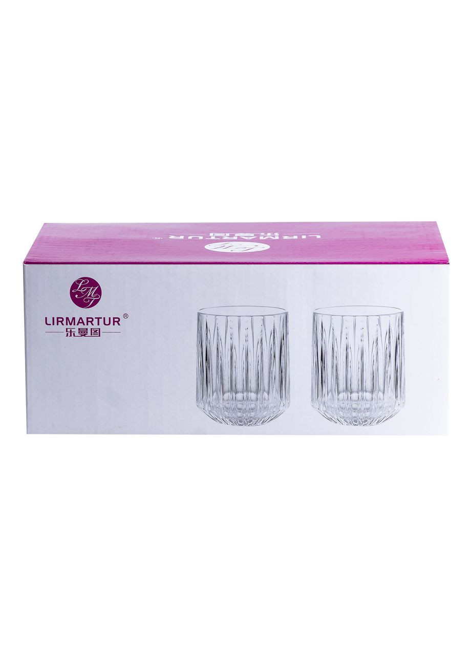 Набір склянок скляних 6 штук по 315 мл прозорий із золотим обідком HP553 Jooki (358705959)