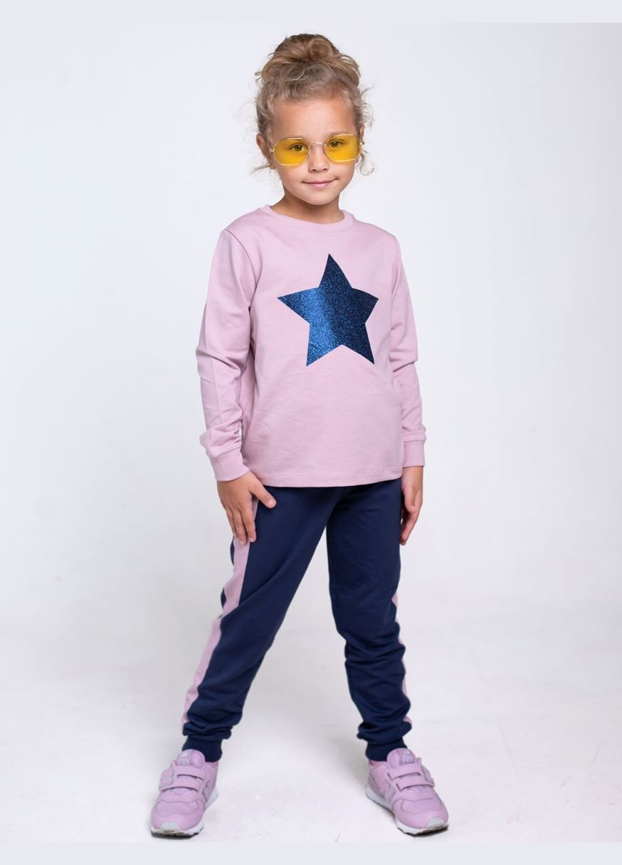 Синій демісезонний костюм для дівчинки р.152 тм брючний Vidoli