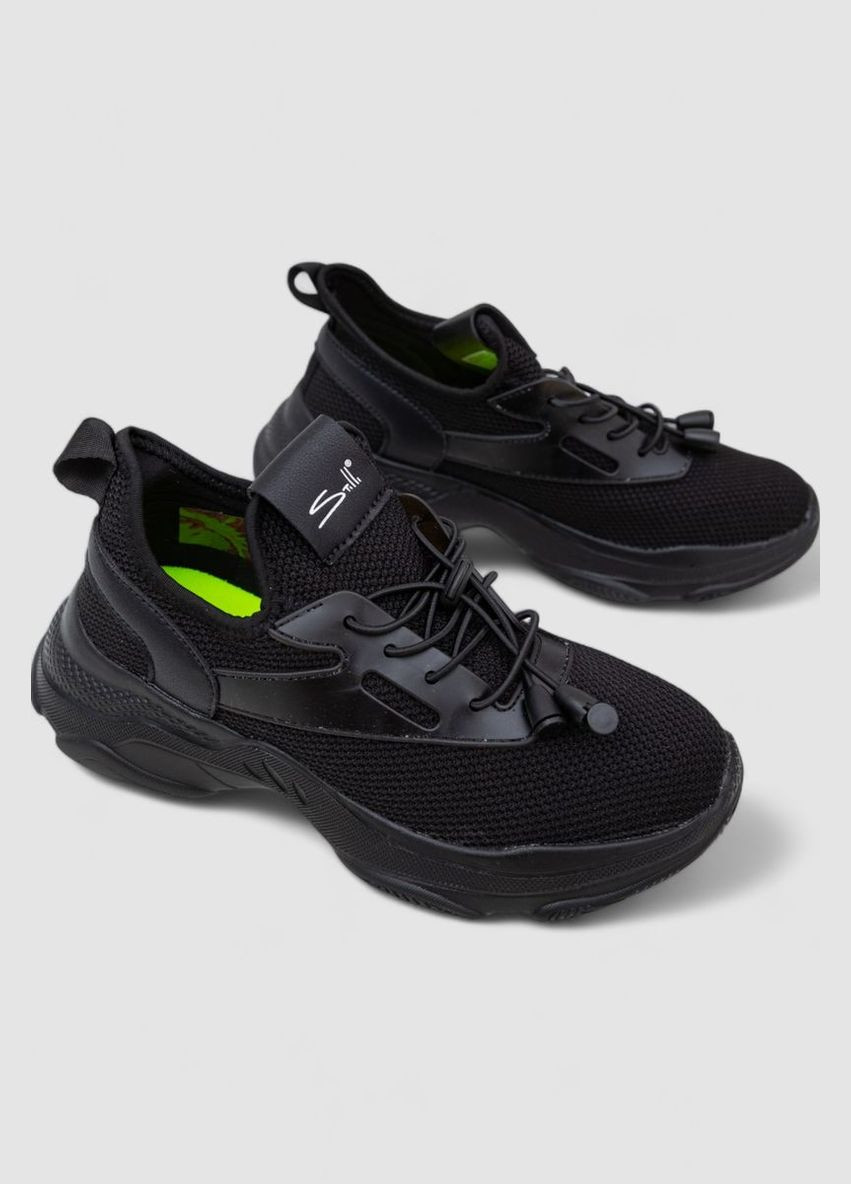 Чорні кросівки жіночі з тканини Fashion 248RCX407