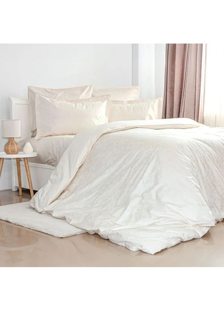 Постельное белье евро Grace Jacquard Milky 2-04547_31835 200х220 см молочное ТЕП (366574740)