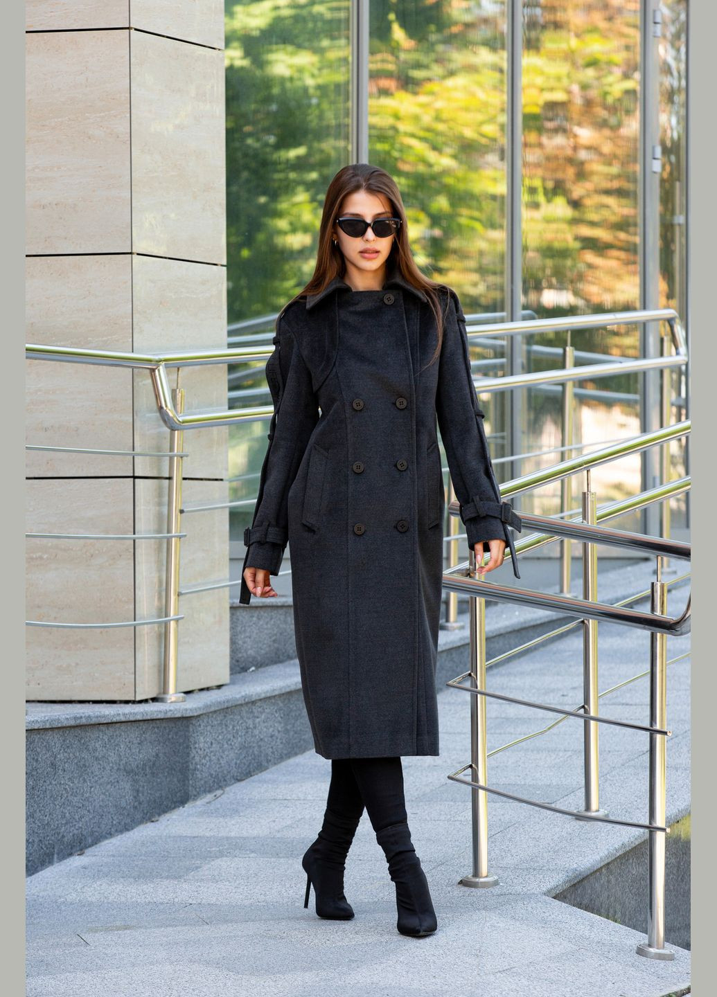 Графітове демісезонне Пальто MN