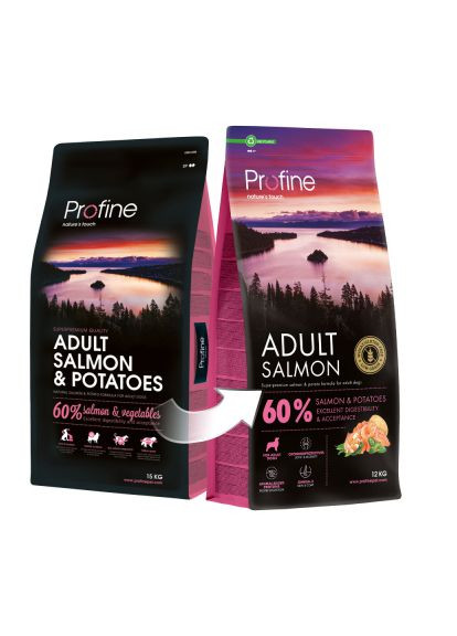 Сухий корм для собак 12 кг (8595602569496) Profine Salmon and Potatoes для дорослих собак всіх порід (369878864)