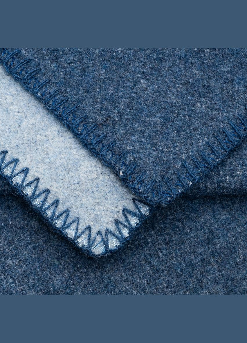 Плед-одеяло шерстяное синее/голубое (A-025230) Love You (324834782)