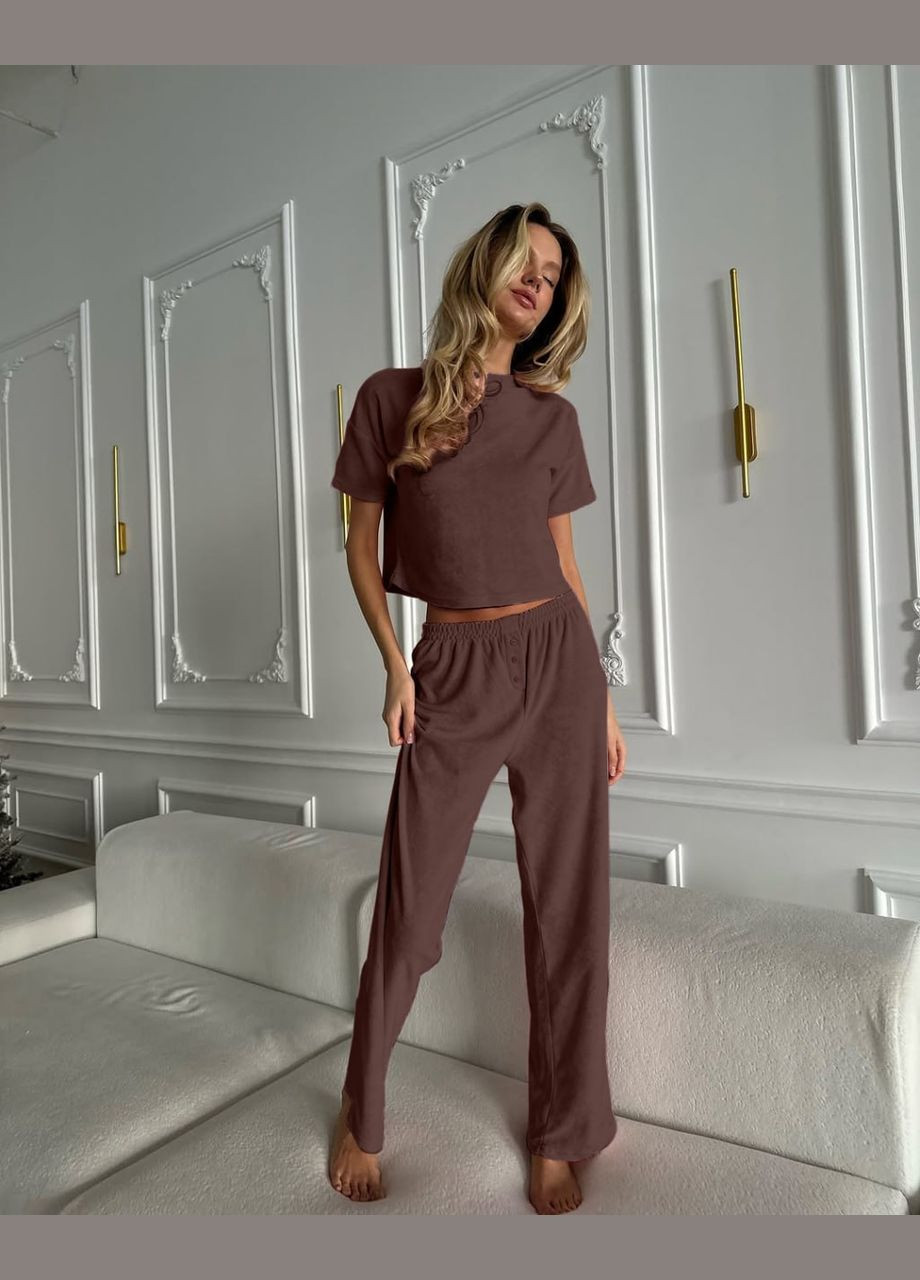 Коричневый демисезонный женский домашний комплект Avanti