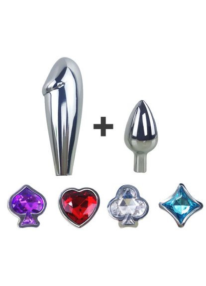 Набор Анальные пробки 6 штук Poker Star разные размеры No Brand (303896000)