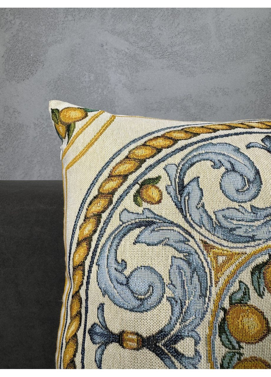 Наволочка гобеленовая односторонняя 45х45 см. monogram No Brand (360889996)