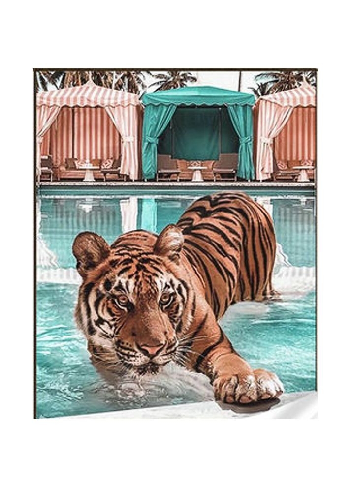 Алмазная мозаика для детей от 8 лет Брутальный тигр хлопковая для творчества см Strateg (362428074)