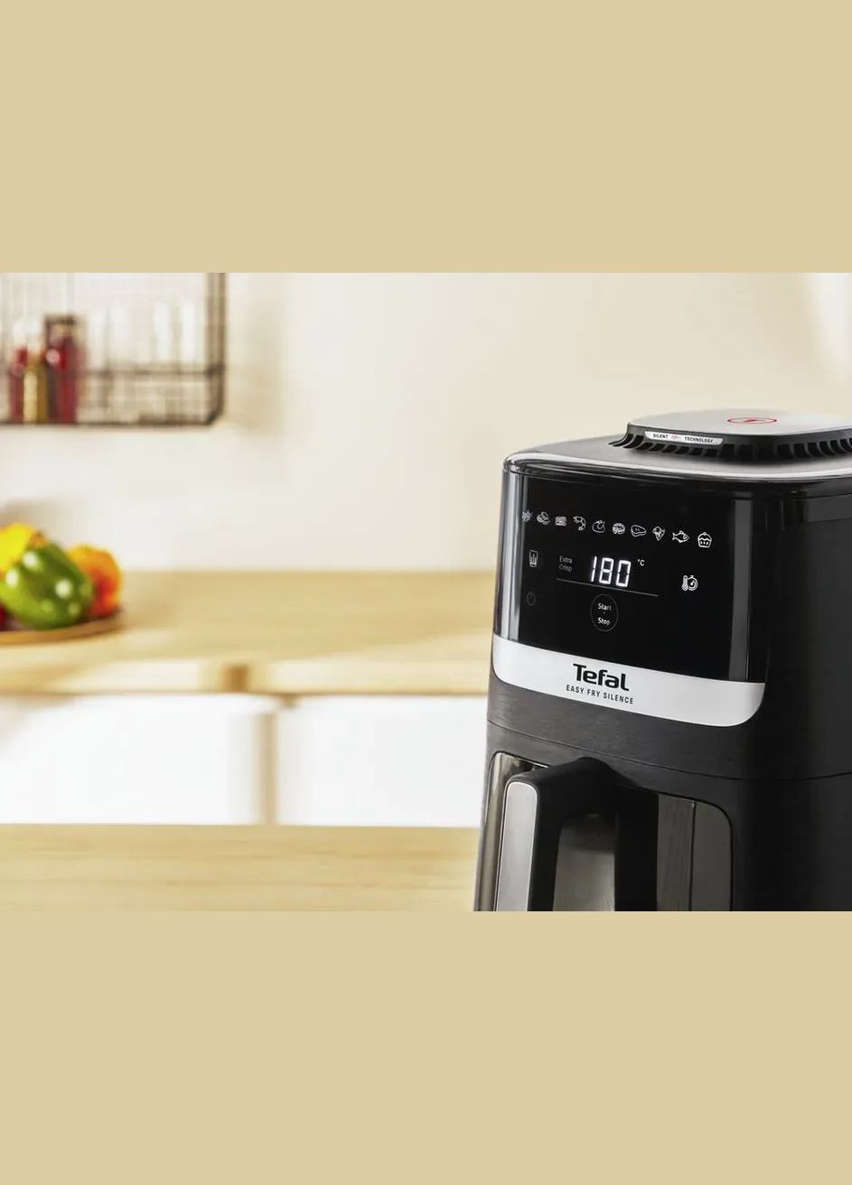 Мультипечь Easy Fry Silence Vision, 1670Вт, чаша-5л, сенсорное управл., 10 программ, с окошком, пластик, Tefal (344558126)