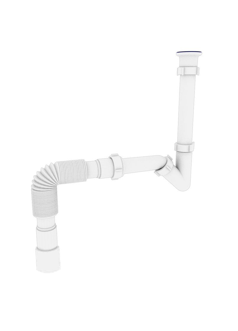 Сифон для біде з різьбовим випуском та гофротрубою 32 * 40/50 OPTI-18050 optimum (369502721)