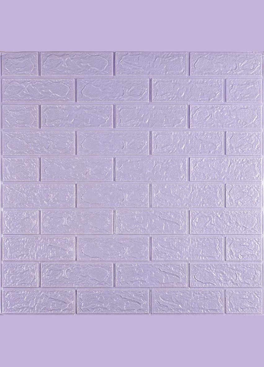 Самоклеюча 3D панель 3080x700x3мм Світло-фіолетова Цегла SW-00001758 Sticker Wall (315791300)