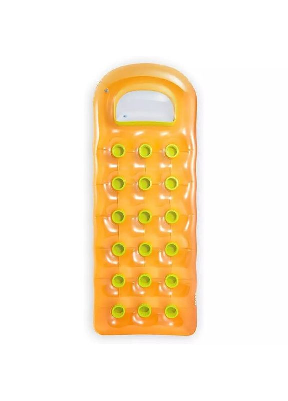 Пляжний надувний матрац із підголівником 59895, 188 х 71 см, жовтий Intex (299669973)