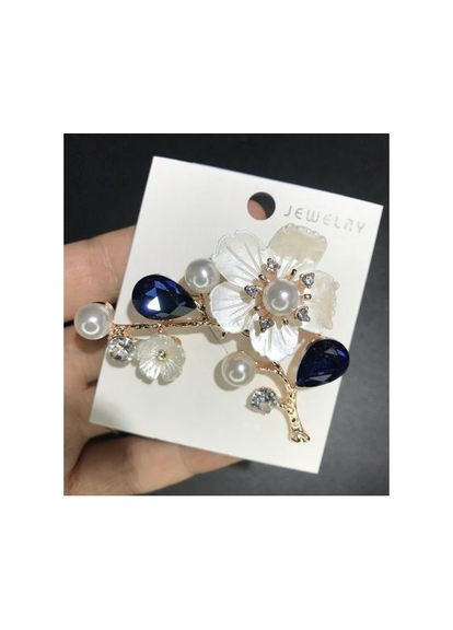 Брошь "Цветок сливы", синий No Brand (325879724)