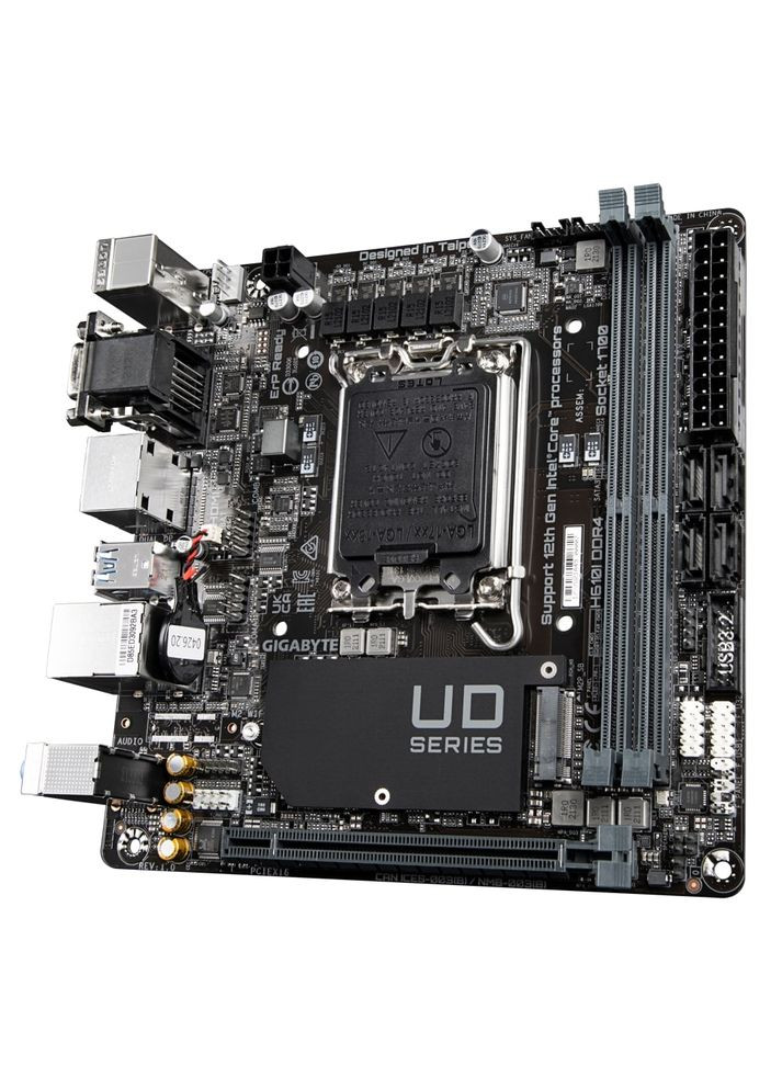 Материнская плата H610I DDR4 s1700 H610 2xDDR4 M.2 HDMI D-Sub mITX Gigabyte (320827616)