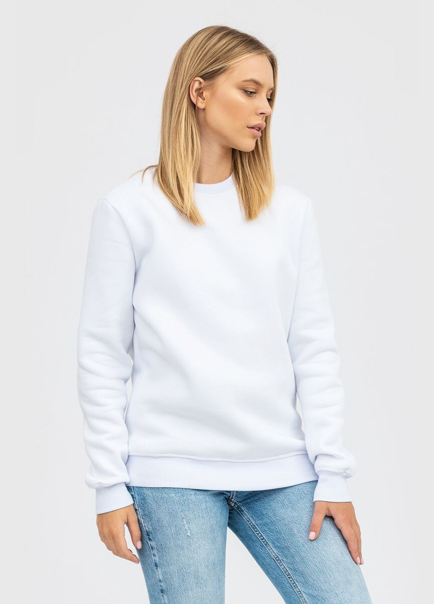 Белый свитшот женский белый облегченный u0302 RAY однотонный (300568844)
