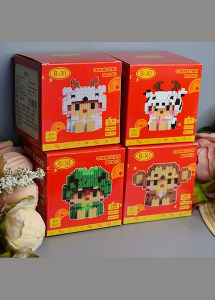 Конструктор для детей Magic Blocks "Китайский гороскоп Овца" на 690 деталей. Конструктор Овца 7 см No Brand (284119667)