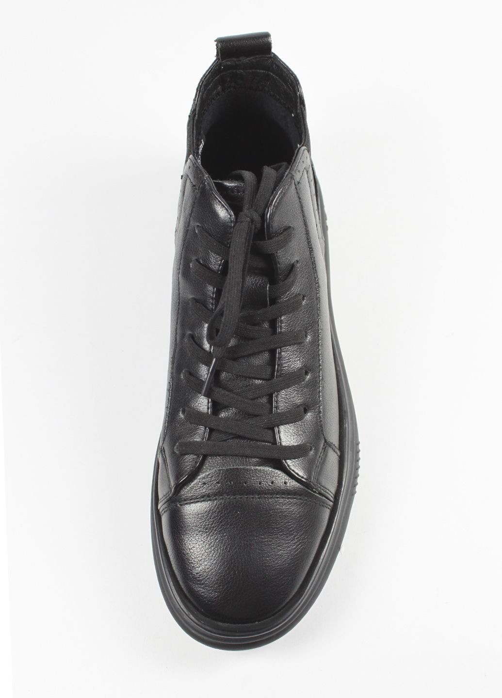 Черные легкие кожаные мужские кеды It-Girl