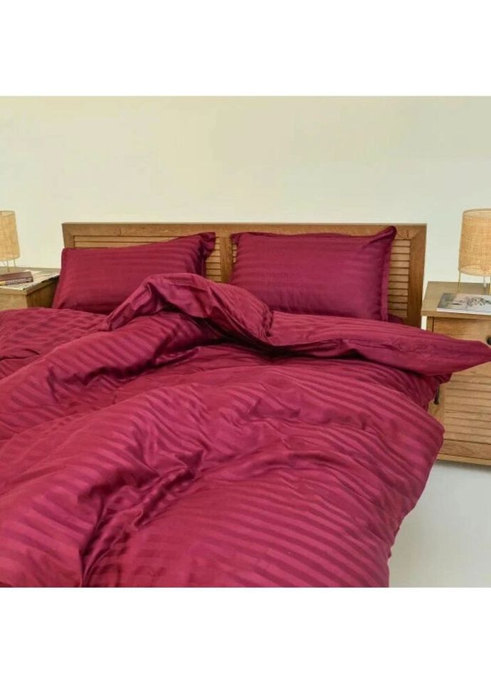 Постільна білизна полуторна Сатин Stripe 75-1-5 210х143 см фуксія Tiare (327791275)