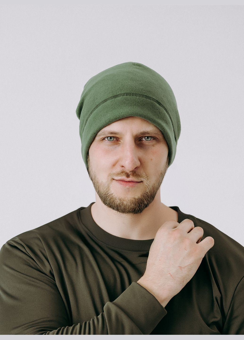 Шапка коламбія флісова чоловіча ЗСУ термошапка / шапка універсальна 9680 Хакі 73413 Columbia (306518903)