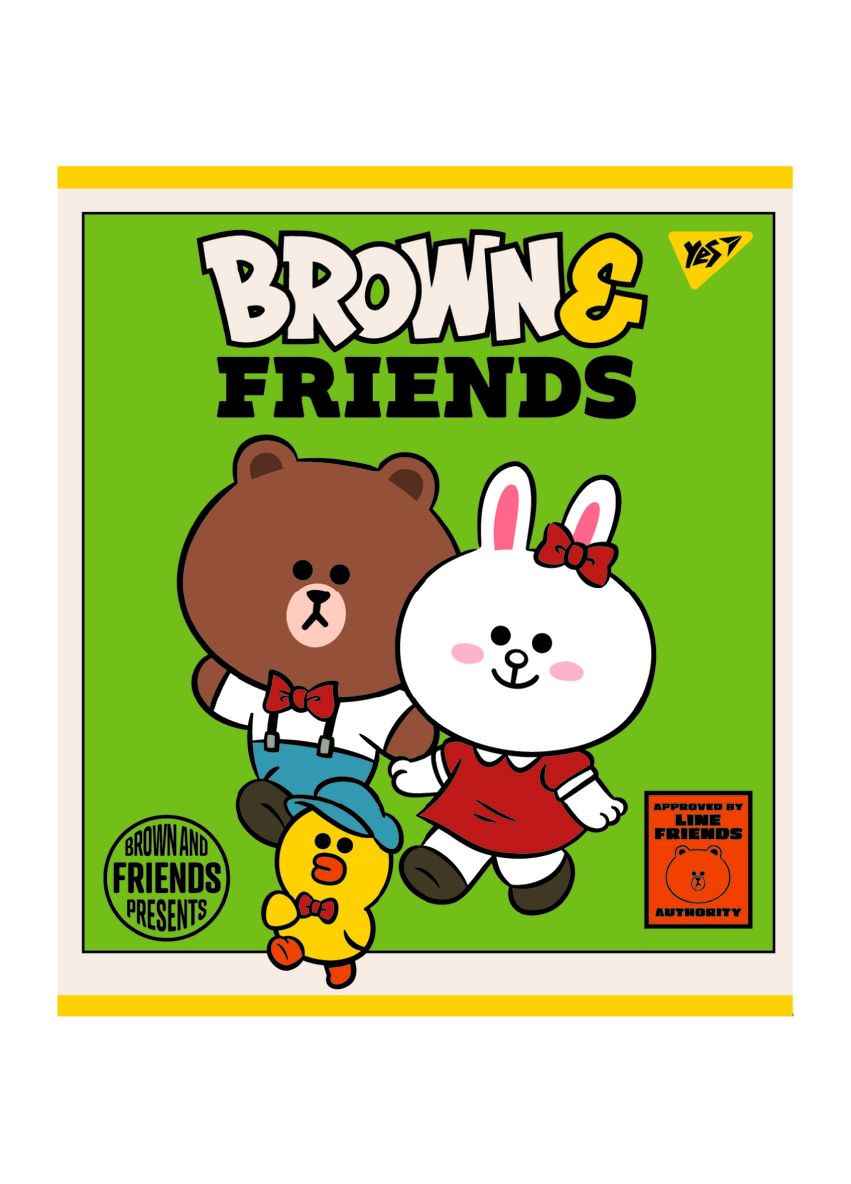 Набір зошитів Line Friends А5 в лінійку 12 аркушів 10 шт. () Yes 766806 (337471374)