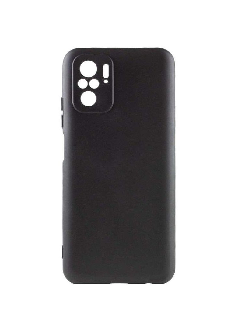 Чёрный силиконовый чехол с защитой камеры для Xiaomi Redmi Note 10 / Note 10s Epik (278642814)